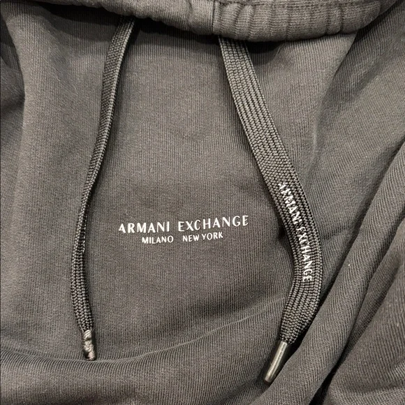 A|X Armani Exchange Black Hoodie with Small Chest Logo - Picture 2 of 4
